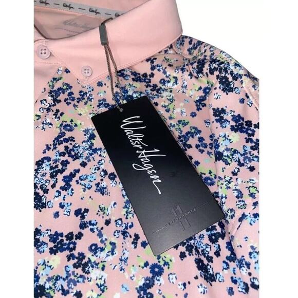 Walter Hagen NWT Performance 11 Garden Party Printed Short Sleeve Polo Sz S A111 - Picture 4 of 5